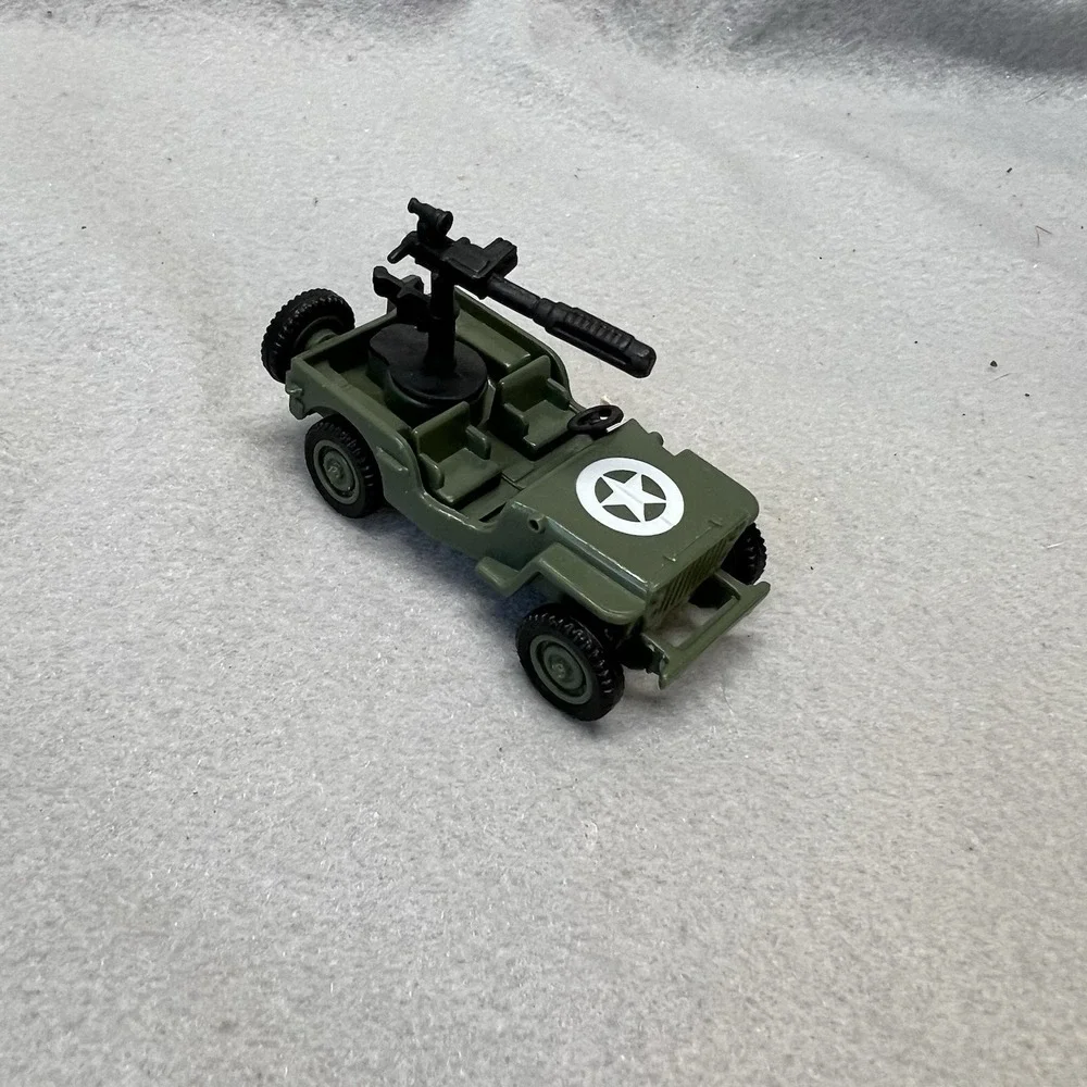 1997 VINTAGE GTI MILITARY 97' JEEP GRAND TOYS VEHICLE CAR GREEN ARMY TURRET 2.5